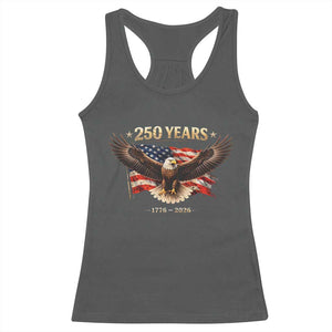 250 Years USA Racerback Tank Top Patriotic Eagle America Flag 250th Anniversary 1776 2026 TS10 Dark Heather Print Your Wear