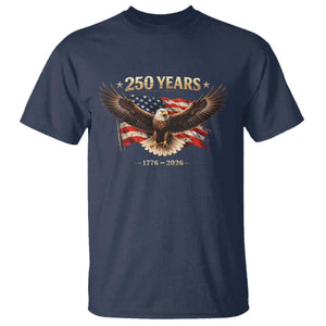 250 Years USA T Shirt Patriotic Eagle America Flag 250th Anniversary 1776 2026 TS10 Navy Print Your Wear