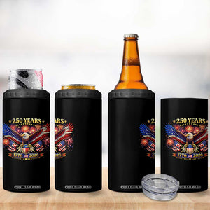 USA 250th Anniversary Eagle 4 in 1 Can Cooler Tumbler 4th July Independence Day Patriotic USA Flag TS10 Print Your Wear