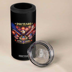 USA 250th Anniversary Eagle 4 in 1 Can Cooler Tumbler 4th July Independence Day Patriotic USA Flag TS10 Print Your Wear