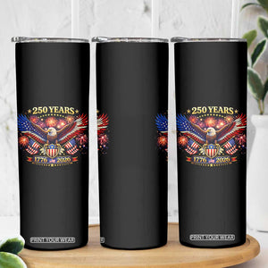 USA 250th Anniversary Eagle Skinny Tumbler 4th July Independence Day Patriotic USA Flag TS10 Print Your Wear
