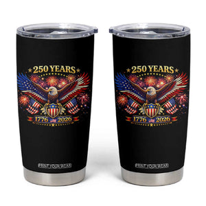USA 250th Anniversary Eagle Tumbler Cup 4th July Independence Day Patriotic USA Flag TS10 Black Print Your Wear
