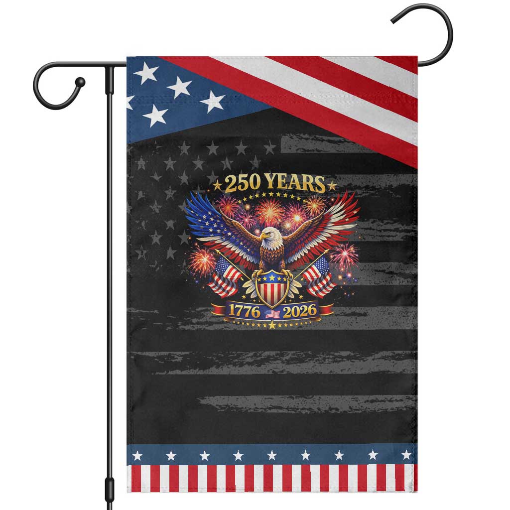 USA 250th Anniversary Eagle Garden Flag 4th July Independence Day Patriotic USA Flag TS10 Distressed Black Blue Print Your Wear