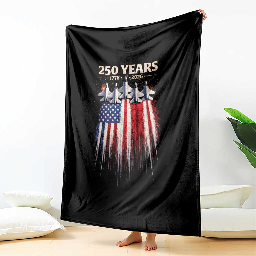 250 Years Anniversary Throw Blanket Usa American Flag 1776 2026 Patriotic Independence Day 4th July TS10 Print Your Wear