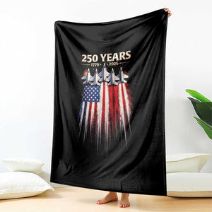 250 Years Anniversary Throw Blanket Usa American Flag 1776 2026 Patriotic Independence Day 4th July TS10 Print Your Wear