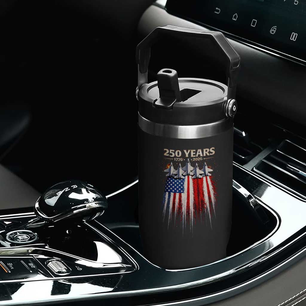 250 Years Anniversary Flip Straw Tumbler Usa American Flag 1776 2026 Patriotic Independence Day 4th July TS10 Print Your Wear