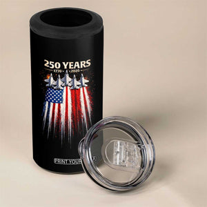 250 Years Anniversary 4 in 1 Can Cooler Tumbler Usa American Flag 1776 2026 Patriotic Independence Day 4th July TS10 Print Your Wear