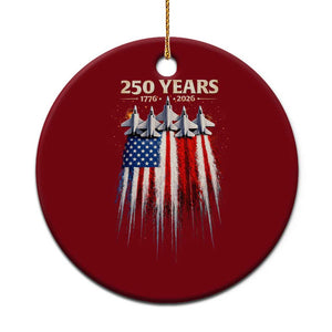 250 Years Anniversary Ceramic Ornament Usa American Flag 1776 2026 Patriotic Independence Day 4th July TS10 1pc Red Print Your Wear
