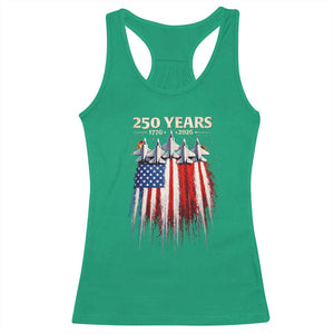 250 Years Anniversary Racerback Tank Top Usa American Flag 1776 2026 Patriotic Independence Day 4th July TS10 Irish Green Print Your Wear