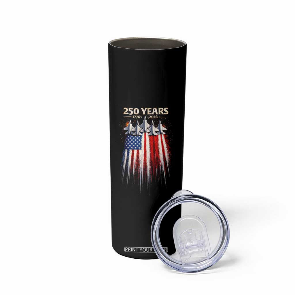 250 Years Anniversary Skinny Tumbler Usa American Flag 1776 2026 Patriotic Independence Day 4th July TS10 Print Your Wear