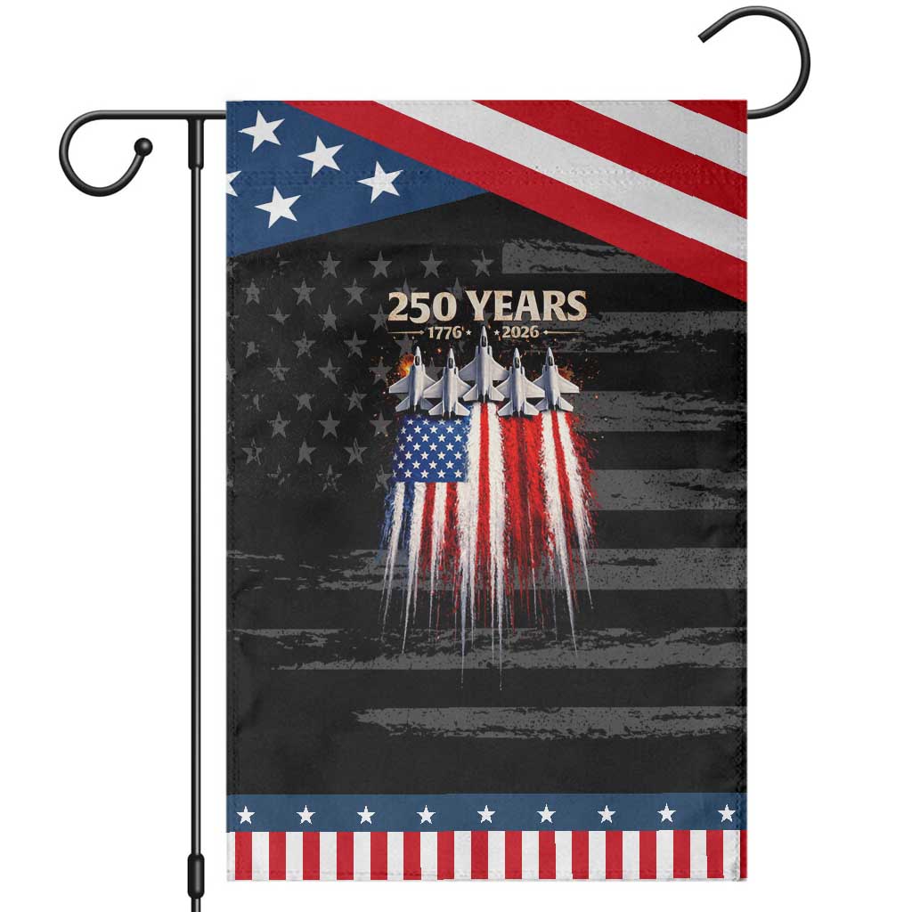 250 Years Anniversary Garden Flag Usa American Flag 1776 2026 Patriotic Independence Day 4th July TS10 Distressed Black Blue Print Your Wear