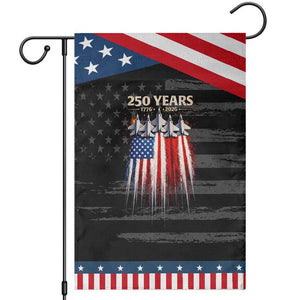 250 Years Anniversary Garden Flag Usa American Flag 1776 2026 Patriotic Independence Day 4th July TS10 Distressed Black Blue Print Your Wear