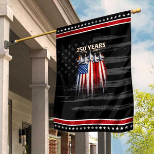250 Years Anniversary Garden Flag Usa American Flag 1776 2026 Patriotic Independence Day 4th July TS10 Distressed Black Red Print Your Wear