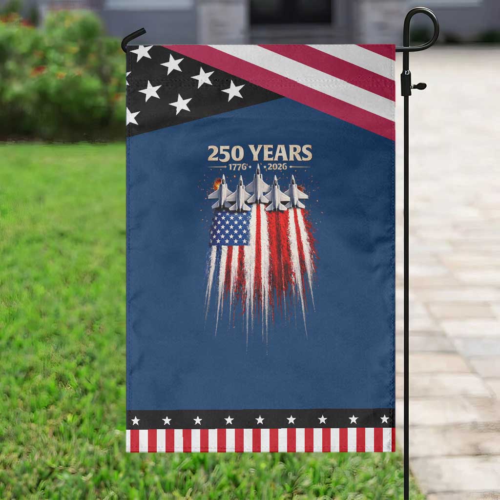 250 Years Anniversary Garden Flag Usa American Flag 1776 2026 Patriotic Independence Day 4th July TS10 Classic Blue Black Print Your Wear