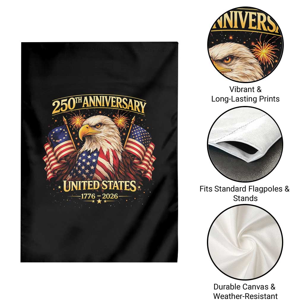 250th Anniversary Garden Flag United States 250 Years Birthday 1776 2026 Eagle USA Flag TS10 Print Your Wear