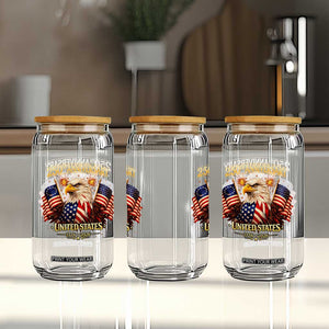 250th Anniversary Glass Can United States 250 Years Birthday 1776 2026 Eagle USA Flag TS10 Print Your Wear