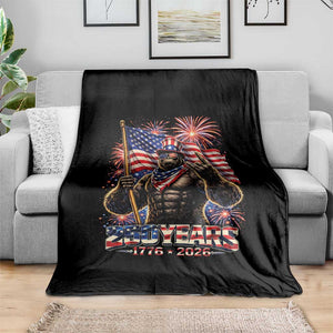 Bigfoot 250th Anniversary Throw Blanket USA Independence 250 Years Of Freedom 1776 2026 Patriotic Flag TS10 Print Your Wear