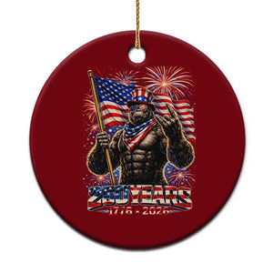Bigfoot 250th Anniversary Ceramic Ornament USA Independence 250 Years Of Freedom 1776 2026 Patriotic Flag TS10 1pc Red Print Your Wear