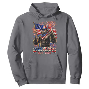 Bigfoot 250th Anniversary Hoodie USA Independence 250 Years Of Freedom 1776 2026 Patriotic Flag TS10 Charcoal Print Your Wear