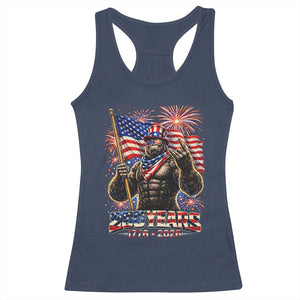 Bigfoot 250th Anniversary Racerback Tank Top USA Independence 250 Years Of Freedom 1776 2026 Patriotic Flag TS10 Navy Print Your Wear
