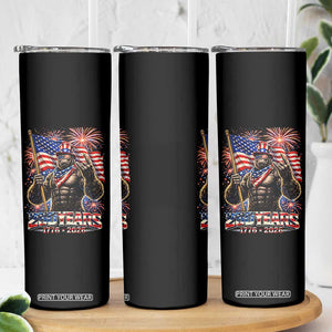 Bigfoot 250th Anniversary Skinny Tumbler USA Independence 250 Years Of Freedom 1776 2026 Patriotic Flag TS10 Print Your Wear