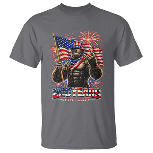 Bigfoot 250th Anniversary T Shirt USA Independence 250 Years Of Freedom 1776 2026 Patriotic Flag TS10 Charcoal Print Your Wear