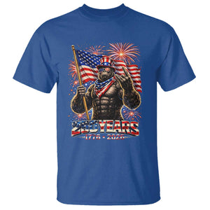 Bigfoot 250th Anniversary T Shirt USA Independence 250 Years Of Freedom 1776 2026 Patriotic Flag TS10 Royal Blue Print Your Wear