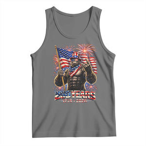 Bigfoot 250th Anniversary Tank Top USA Independence 250 Years Of Freedom 1776 2026 Patriotic Flag TS10 Black Heather Print Your Wear