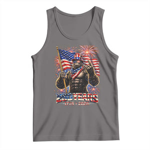 Bigfoot 250th Anniversary Tank Top USA Independence 250 Years Of Freedom 1776 2026 Patriotic Flag TS10 Deep Heather Print Your Wear
