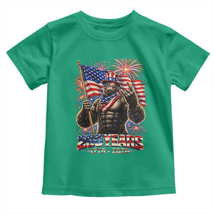 Bigfoot 250th Anniversary Toddler T Shirt USA Independence 250 Years Of Freedom 1776 2026 Patriotic Flag TS10 Irish Green Print Your Wear