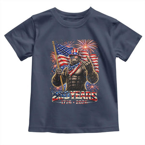 Bigfoot 250th Anniversary Toddler T Shirt USA Independence 250 Years Of Freedom 1776 2026 Patriotic Flag TS10 Navy Print Your Wear