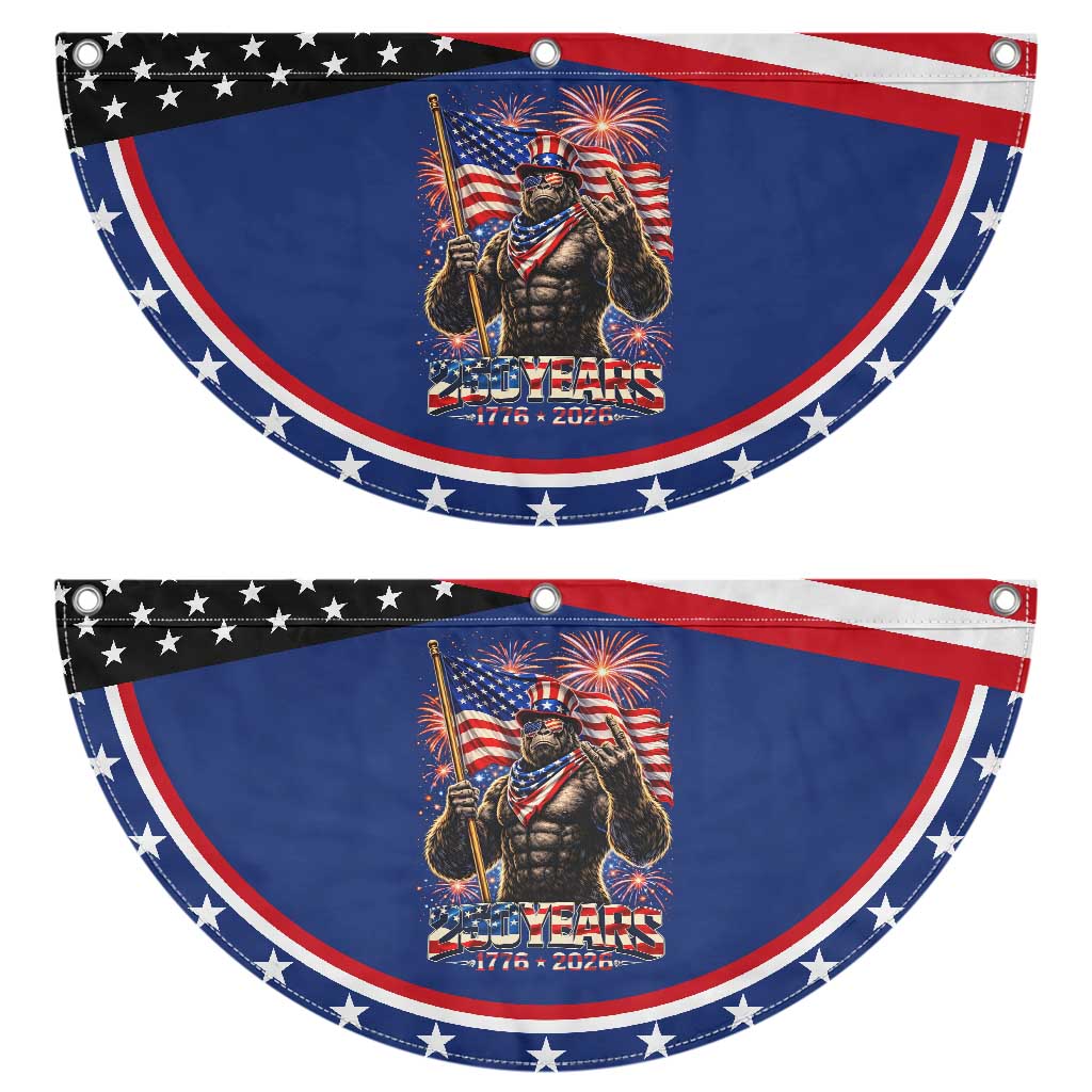 Bigfoot 250th Anniversary Patriotic Fan Flag USA Independence 250 Years Of Freedom 1776 2026 Flag