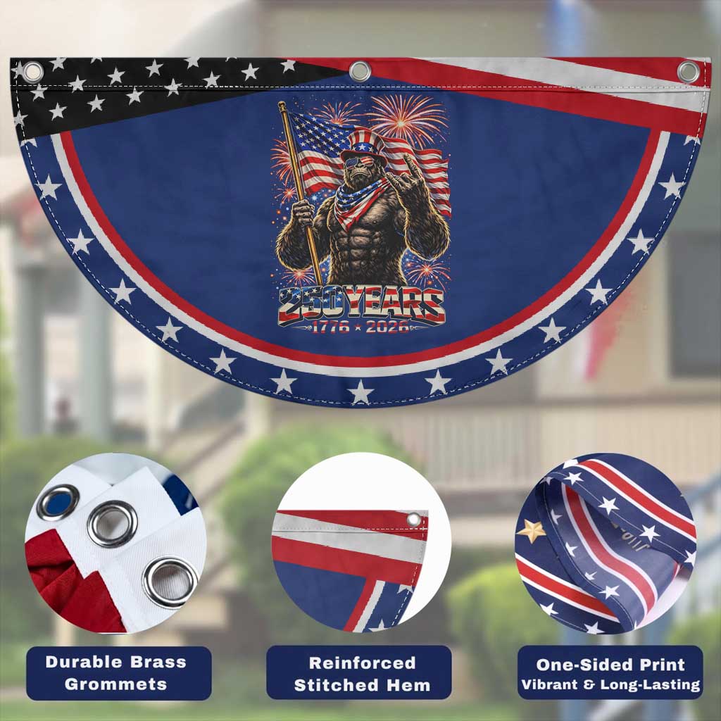 Bigfoot 250th Anniversary Patriotic Fan Flag USA Independence 250 Years Of Freedom 1776 2026 Flag