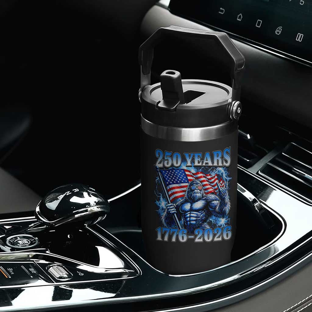 Bigfoot 250th Anniversary America Flip Straw Tumbler 250 Years Of Freedom 4th July 1776 2026 Patriotic Flag TS10 Print Your Wear