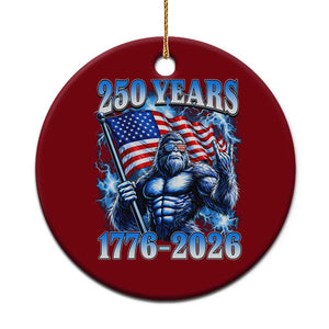 Bigfoot 250th Anniversary America Ceramic Ornament 250 Years Of Freedom 4th July 1776 2026 Patriotic Flag TS10 1pc Red Print Your Wear