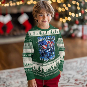 Bigfoot 250th Anniversary America Ugly Christmas Sweater 250 Years Of Freedom 4th July 1776 2026 Patriotic Flag TS10 Forest Green Beige Print Your Wear