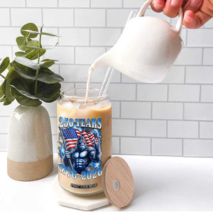 Bigfoot 250th Anniversary America Glass Can 250 Years Of Freedom 4th July 1776 2026 Patriotic Flag TS10 Print Your Wear