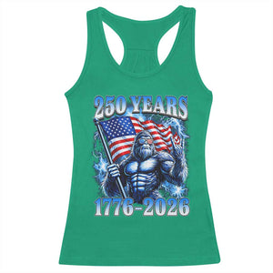 Bigfoot 250th Anniversary America Racerback Tank Top 250 Years Of Freedom 4th July 1776 2026 Patriotic Flag TS10 Irish Green Print Your Wear