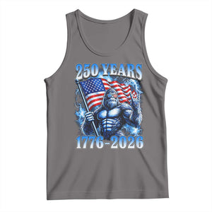 Bigfoot 250th Anniversary America Tank Top 250 Years Of Freedom 4th July 1776 2026 Patriotic Flag TS10 Deep Heather Print Your Wear