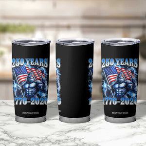 Bigfoot 250th Anniversary America Tumbler Cup 250 Years Of Freedom 4th July 1776 2026 Patriotic Flag TS10 Print Your Wear