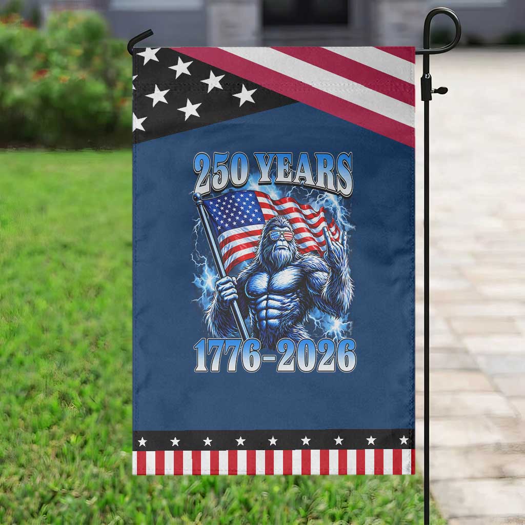 Bigfoot 250th Anniversary America Patriotic Garden Flag 250 Years Of Freedom 4th July 1776 2026 Patriotic Flag TS10 Classic Blue Black Print Your Wear