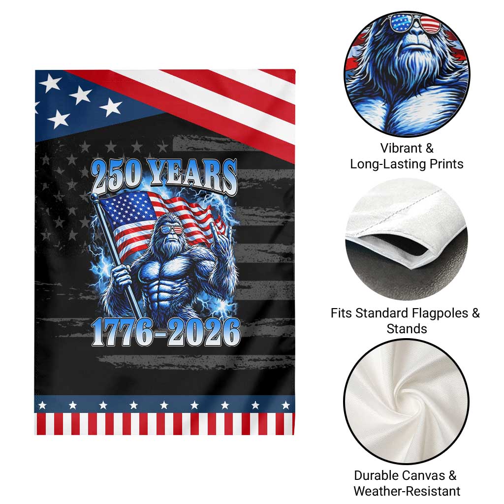 Bigfoot 250th Anniversary America Patriotic Garden Flag 250 Years Of Freedom 4th July 1776 2026 Patriotic Flag TS10 Print Your Wear
