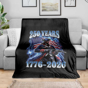 250th Anniversary Yankee Spirit Throw Blanket 1776 2026 Patriotic Tactical Minuteman US Flag TS10 Print Your Wear