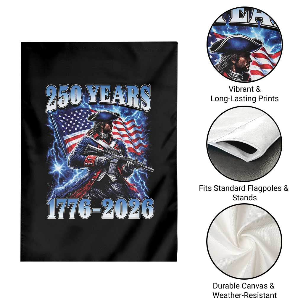 250th Anniversary Yankee Spirit Garden Flag 1776 2026 Patriotic Tactical Minuteman US Flag TS10 Print Your Wear