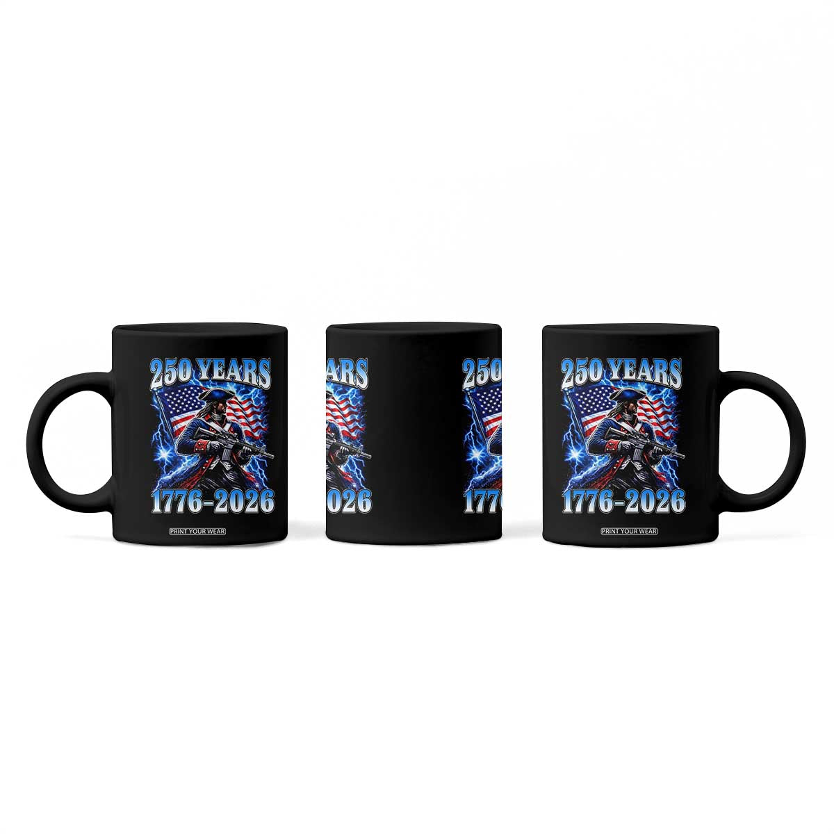 250th Anniversary Yankee Spirit Coffee Mug 1776 2026 Patriotic Tactical Minuteman US Flag TS10 Print Your Wear