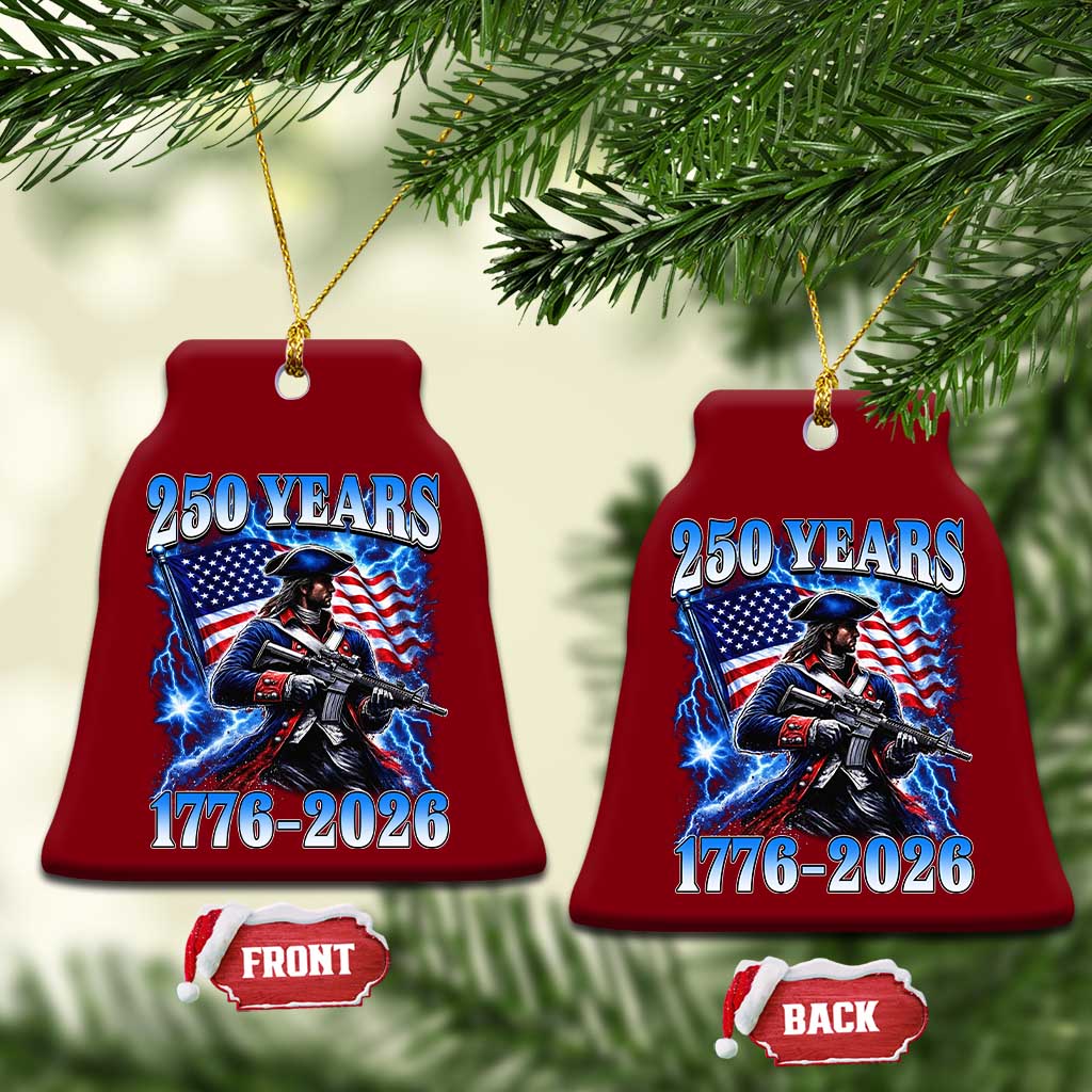 250th Anniversary Yankee Spirit Ceramic Ornament 1776 2026 Patriotic Tactical Minuteman US Flag TS10 Print Your Wear