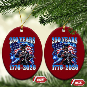 250th Anniversary Yankee Spirit Ceramic Ornament 1776 2026 Patriotic Tactical Minuteman US Flag TS10 Print Your Wear