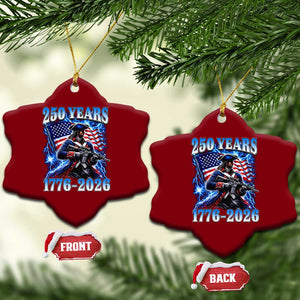 250th Anniversary Yankee Spirit Ceramic Ornament 1776 2026 Patriotic Tactical Minuteman US Flag TS10 Print Your Wear