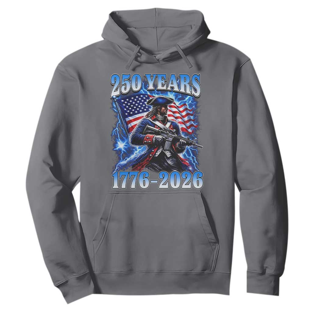 250th Anniversary Yankee Spirit Hoodie 1776 2026 Patriotic Tactical Minuteman US Flag TS10 Charcoal Print Your Wear