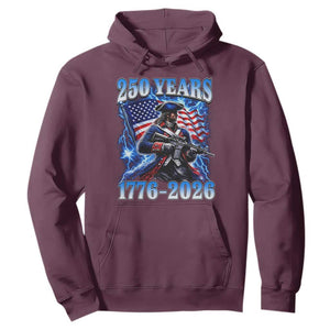 250th Anniversary Yankee Spirit Hoodie 1776 2026 Patriotic Tactical Minuteman US Flag TS10 Maroon Print Your Wear